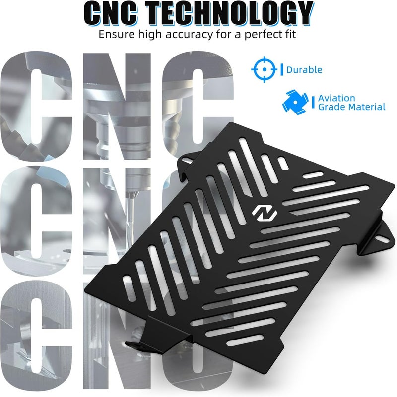 NICECNC Radiator Guard Radiator Shield Aluminum Compatible with Yamaha Raptor 700 YFM700 2013 2014 2015 2016 2017 2018 2019 2020-2026, Raptor 700R YFM700R 2013-2026, Replacement for RAD0152BK, Black - Image 5